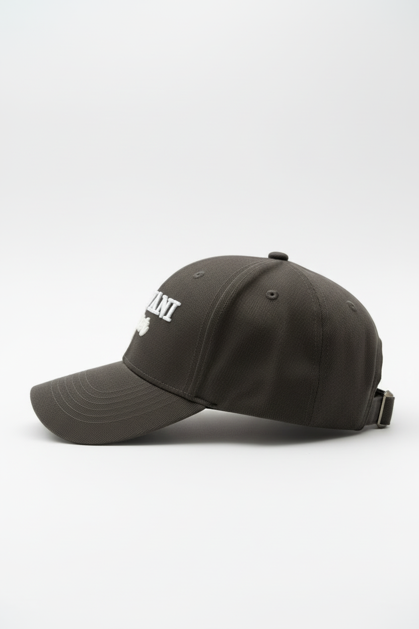 Corvani Vesper Signature Brown Face Cap with adjustable strap and embroidered logo, casual headwear for everyday wear.