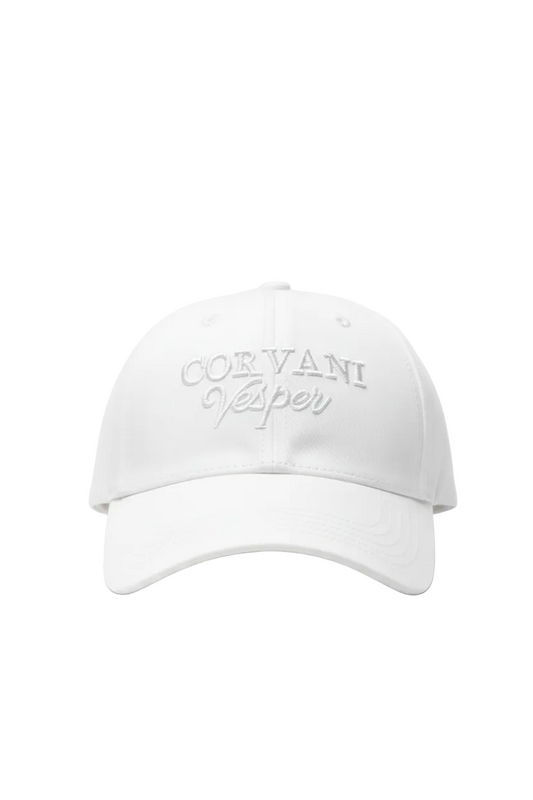 Corvani Vesper Signature Cap In White