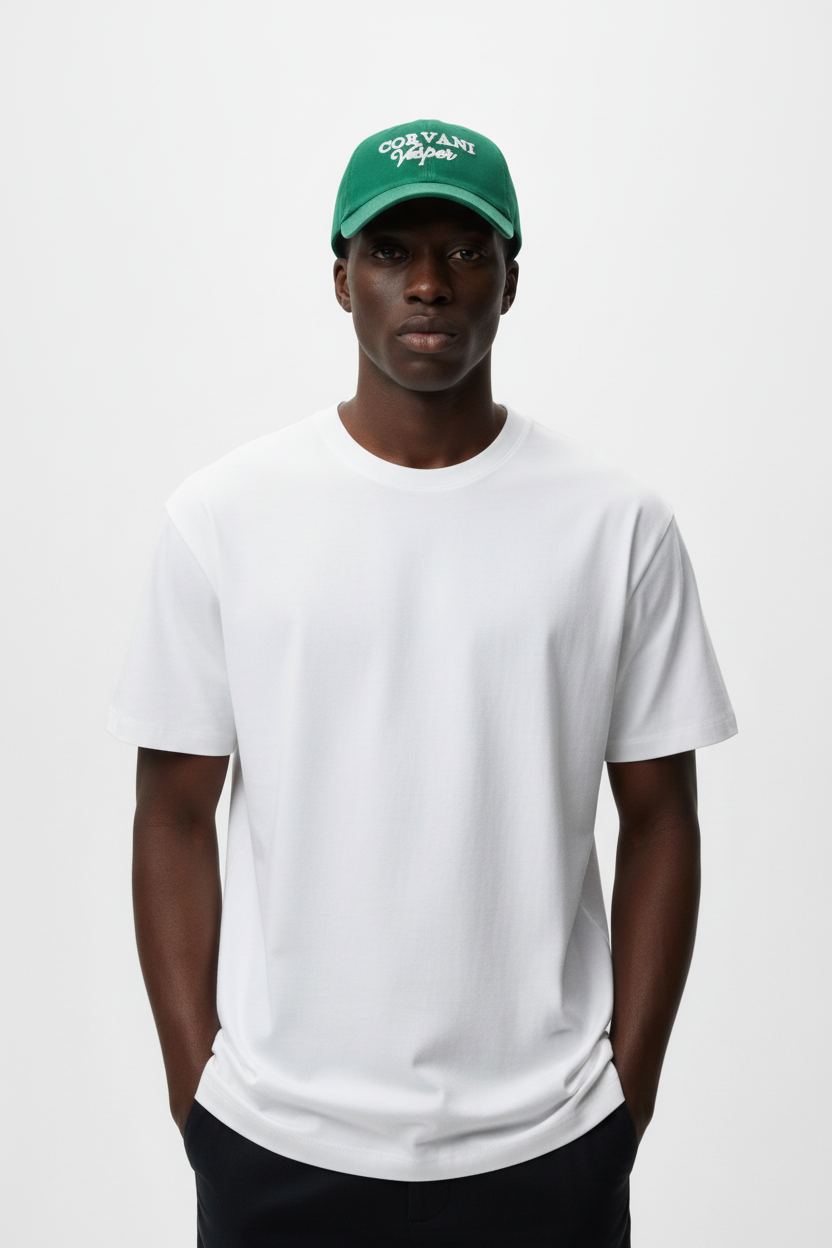 Corvani Vesper Signature Cap In Green - CORVANI VESPER