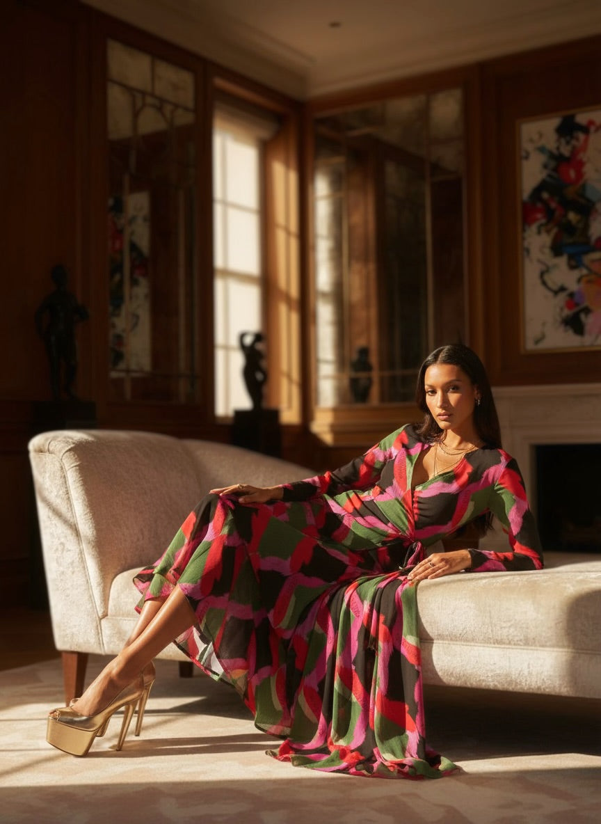 Riviera Diamante Diana Resort Mesh Dress - CORVANI VESPER