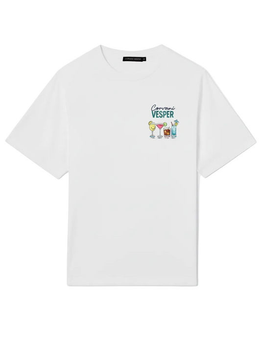 CORVANI VESPER Vita Al Mare Vesper Ritual T-shirt, front view showing stylish design and comfortable fit.