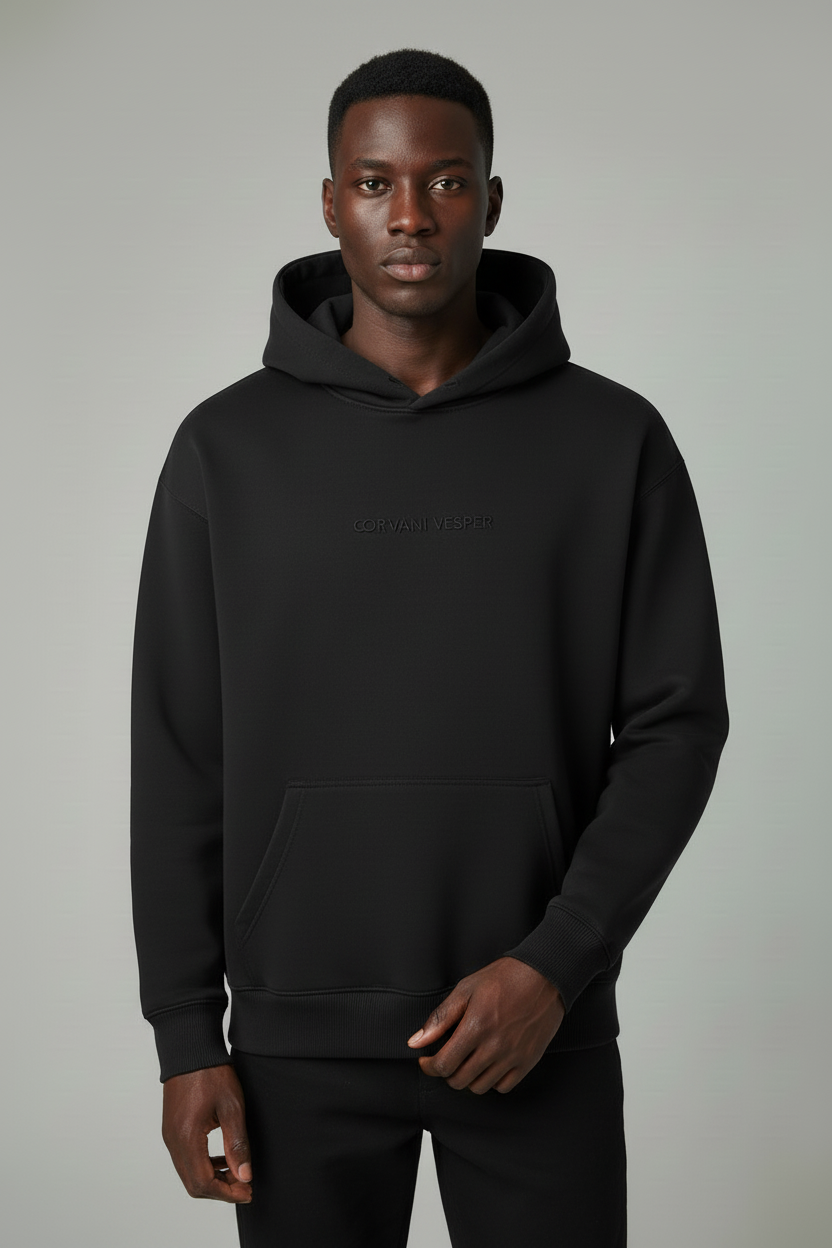Corvani Vesper Classic L Edition Hoodie Black - CORVANI VESPER