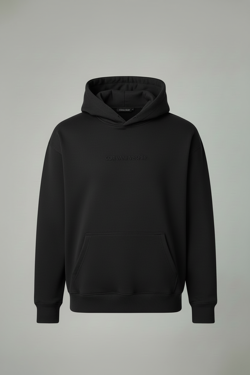 Corvani Vesper Classic L Edition Hoodie Black - CORVANI VESPER