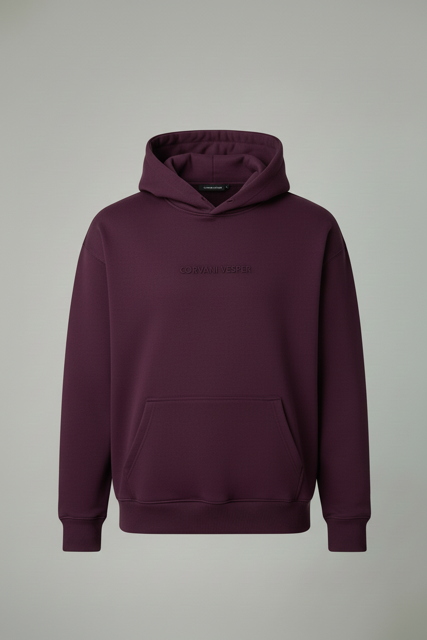 Corvani Vesper Classic Hoodie In Prune - CORVANI VESPER