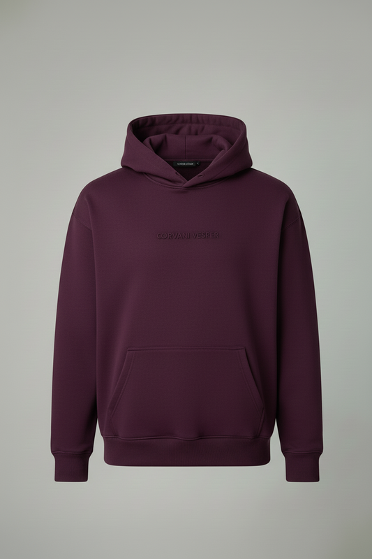 Corvani Vesper Classic Hoodie In Prune - CORVANI VESPER