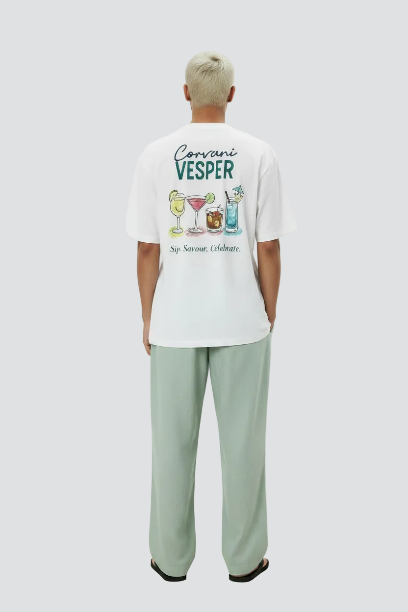Corvani Vesper Vita Al Mare T-shirt featuring a stylish ocean-themed design on a comfortable casual tee.
