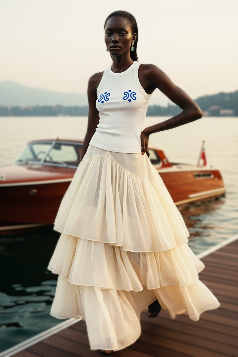 Marosa Tiered Skirt