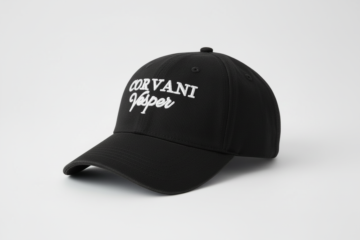 Corvani Vesper Signature Cap In Black - CORVANI VESPER