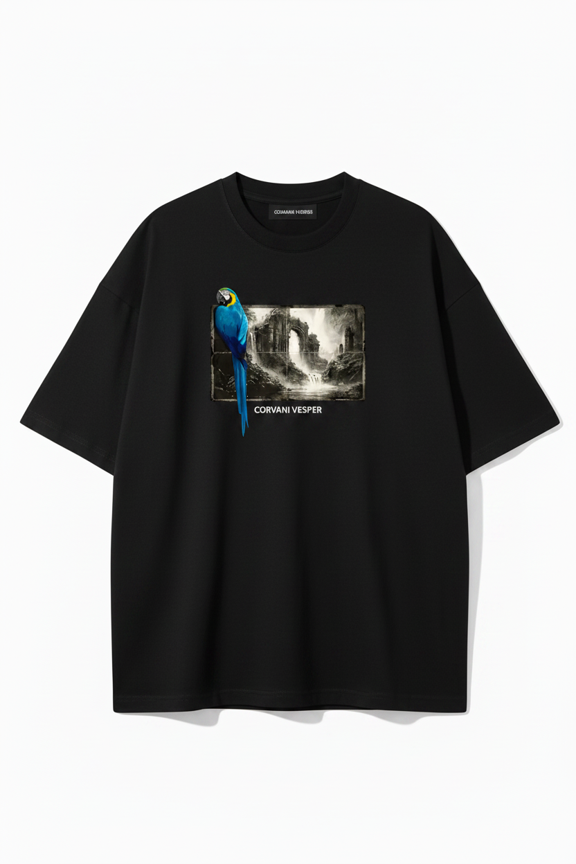 Exclusive Vita Al Mare Aeterna Avium T-shirt featuring a stylish design, shown in a front view on a white background.