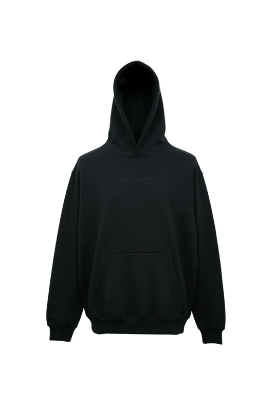 Corvani Vesper Classico L Edition black hoodie set featuring a comfortable hoodie and matching pants from Exclusive brand.