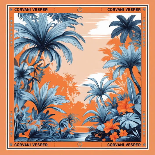 JUNGLE LANDSCAPE TWILL SILK SCARF