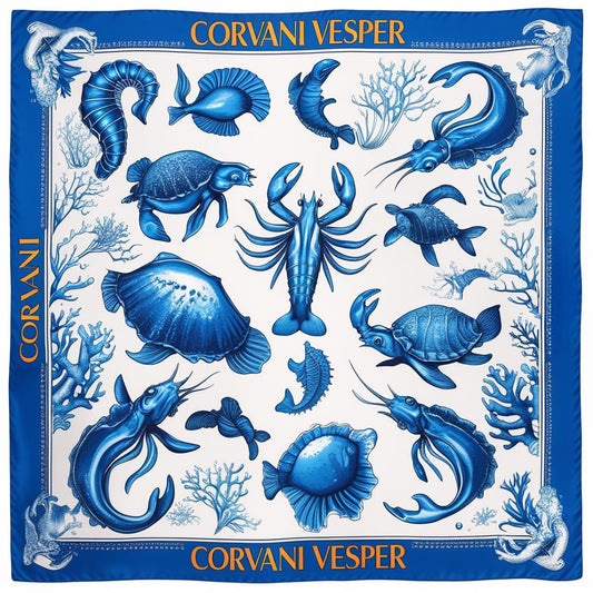OCEAN RIVIERA SILK TWILL SCARF