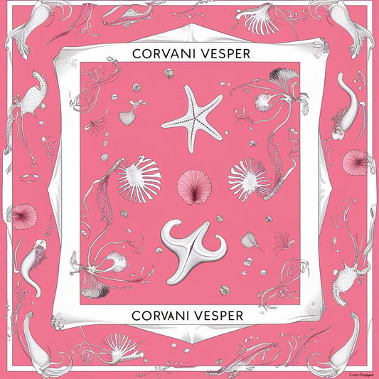 PINK OCEAN RIVIERA PURE SILK SCARF