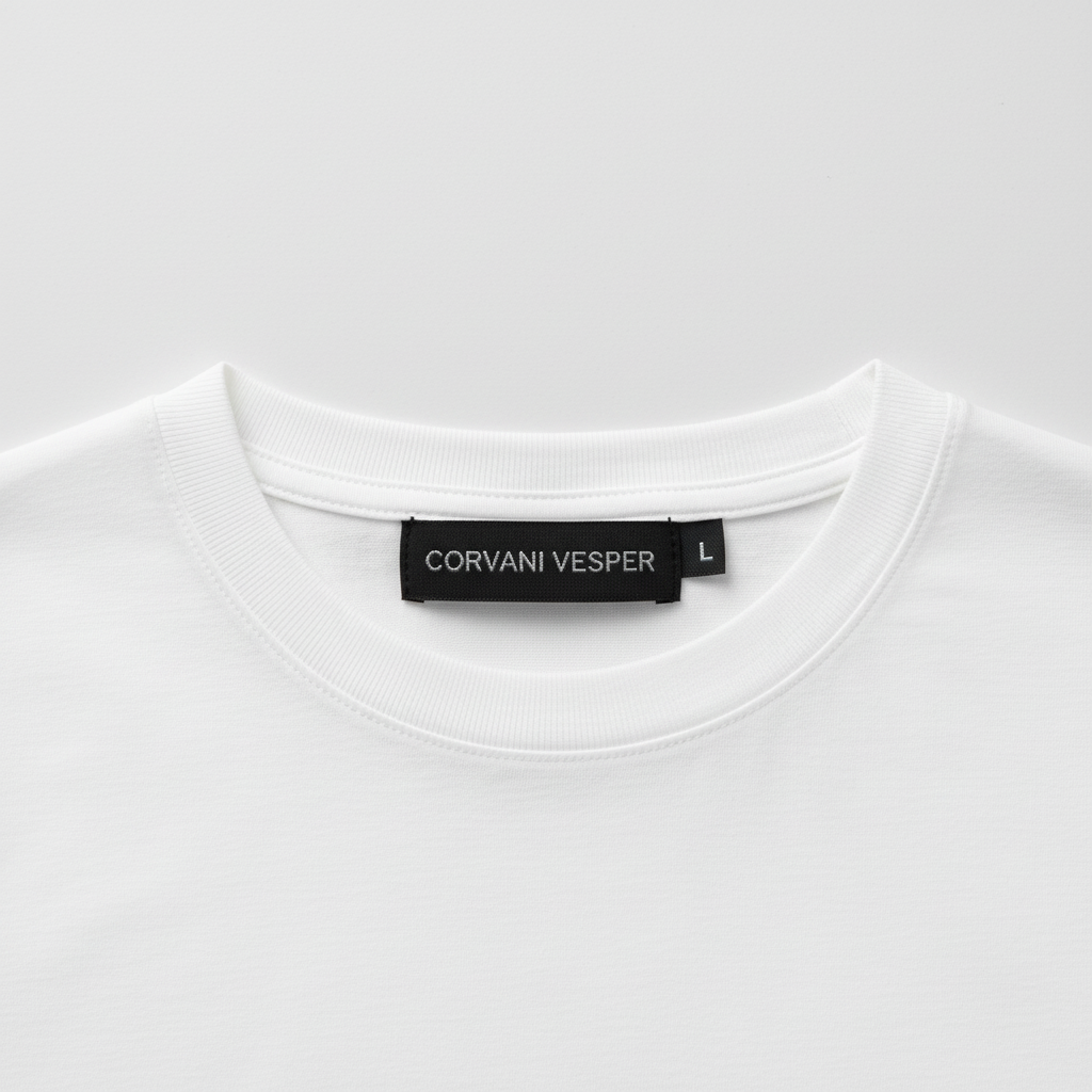 The Corvani Vesper Crest T-Shirt Bianco - CORVANI VESPER