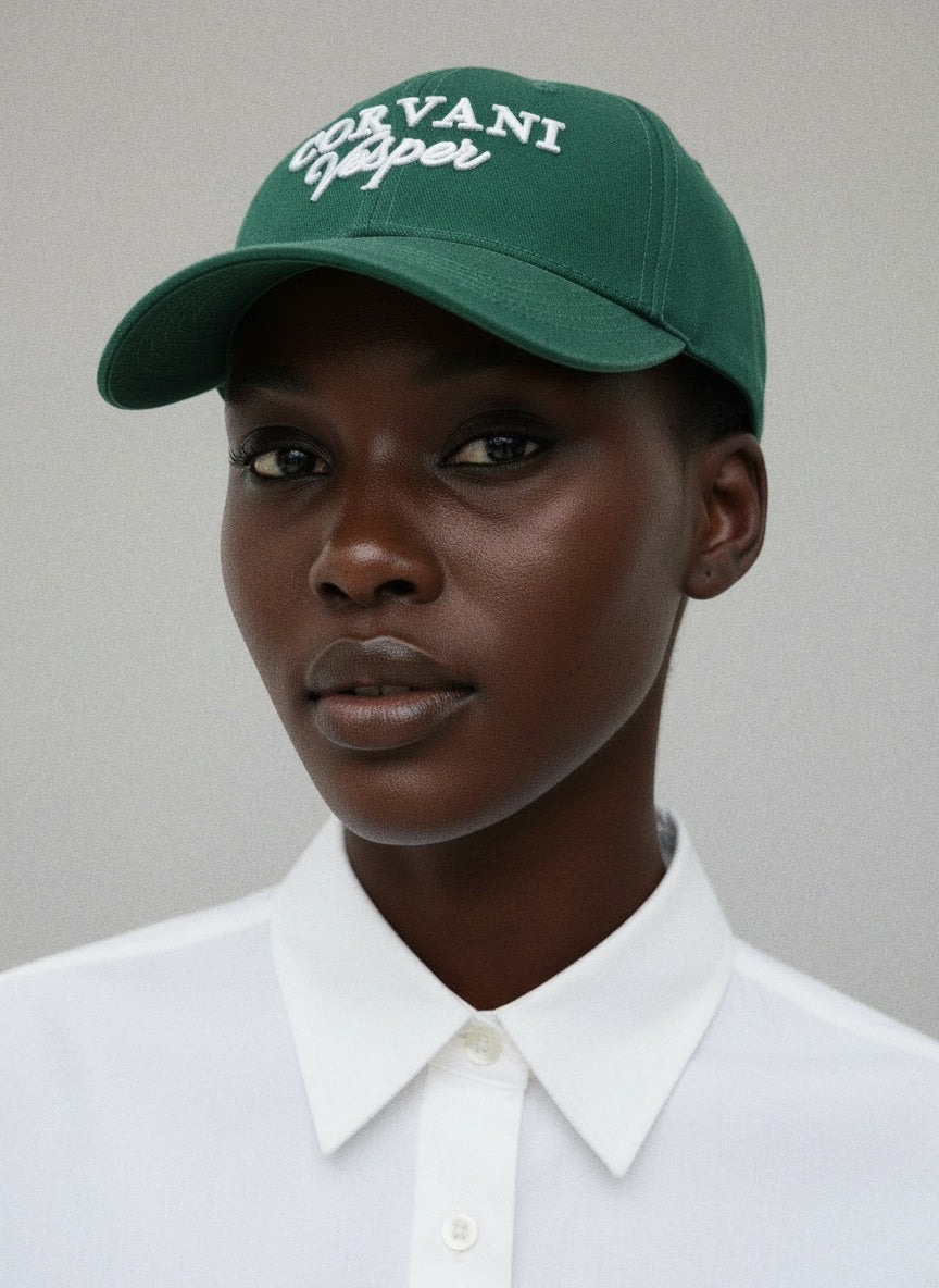 Corvani Vesper Signature Cap In Leaf Green - CORVANI VESPER
