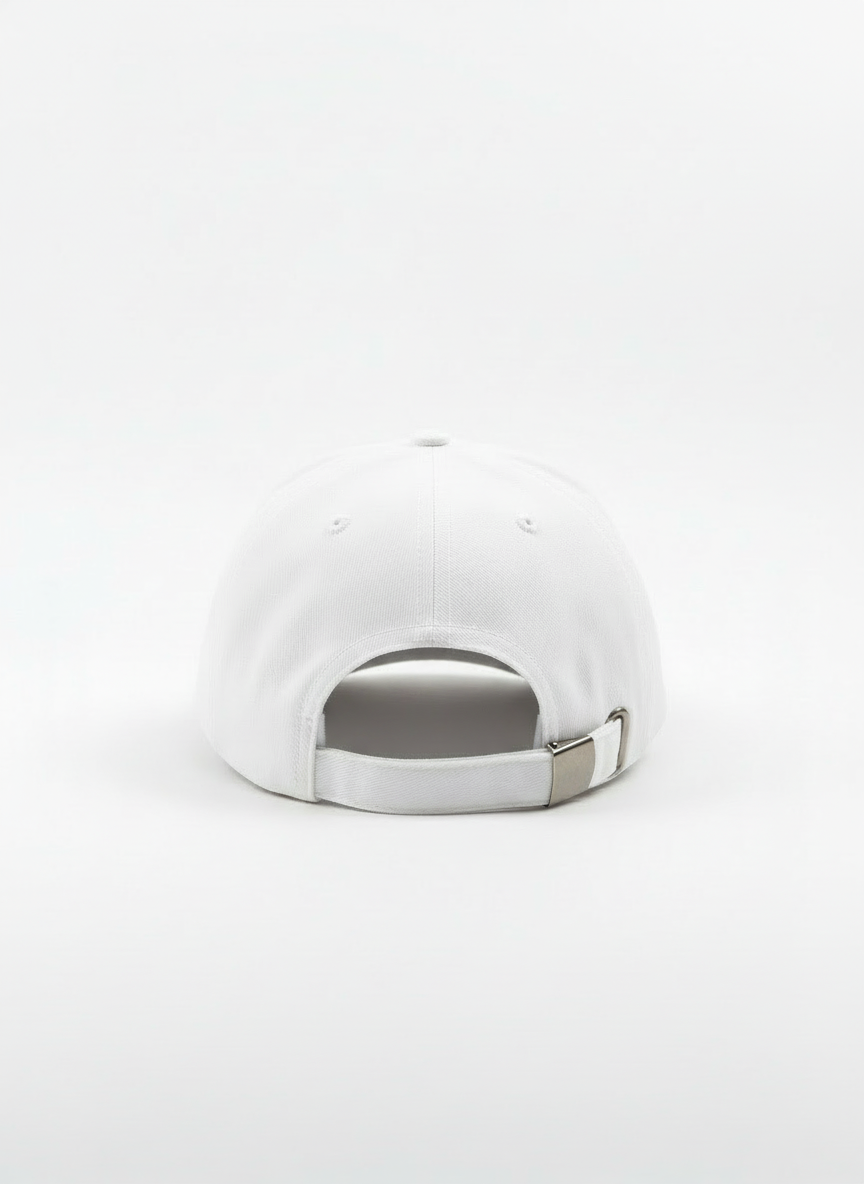 Corvani Vesper Classic Embroidered Baseball Cap in white - CORVANI VESPER