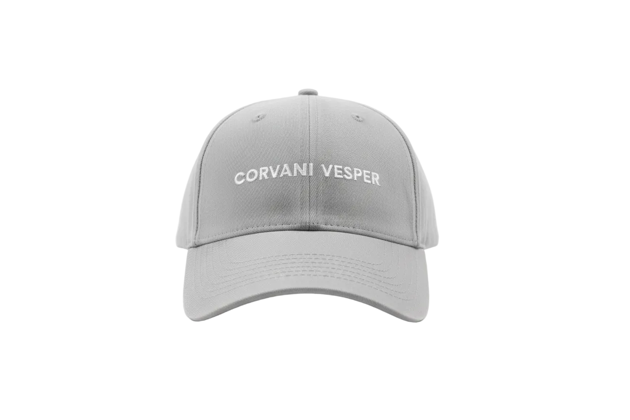 Corvani Vesper Classic baseball cap with curved brim and adjustable strap, made of durable fabric in neutral color.